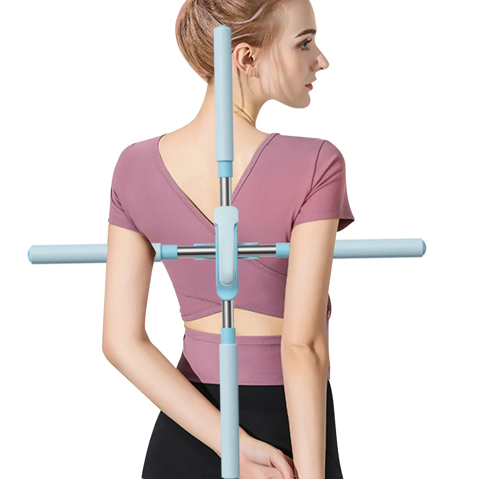 Posture Corrector Exercise Sticks Retractable Design Posture Yoga Sticks Humpback Correction Sticks For Adults And Kids