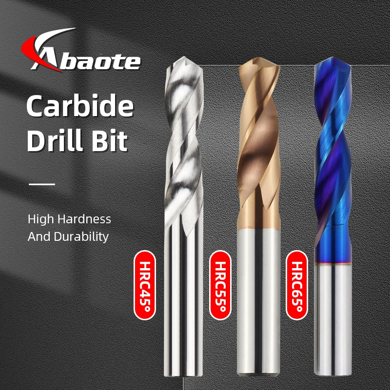 

ABAOTE Carbide Drill Bits Tungsten Steel Drill Bit HRC45/55/65 1PC Twist Drill Bit 1.0-20.0MM Metal Drill Metal Working Tools