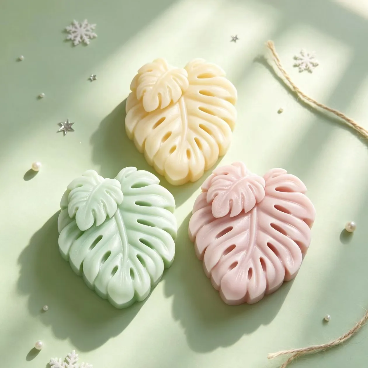 3D Monstera Leaf Silicone Mold Tropical Leaves Fondant Chocolate Mould DIY Candle Resin Soap Cake Decor Craft Tool
