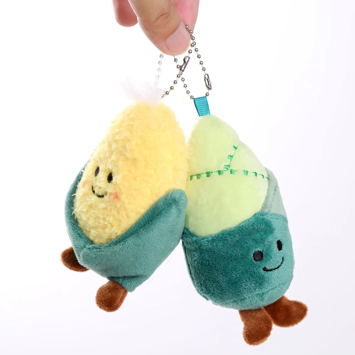 Creatieve Anime Cartoon Groente Pluche Pop Sleutelhanger Leuke Kool Maïs Fruit Rugzak Decoratie Hanger Ins Paar Gift