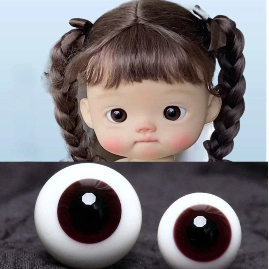 10/12/14/16/18mm occhi di bambola per 1/3 1/4 1/6 1/8 bambola Bjd vetro mobile bulbo oculare ragazza giocattoli vestire casa da gioco accessori per bambole