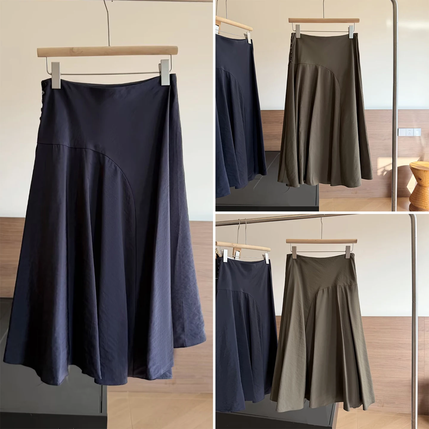 Standard Fit Mid-Length Half Skirt for Women Autumn 2026 New Style Raseel Material Zadata Brand Fashionable Ensemble