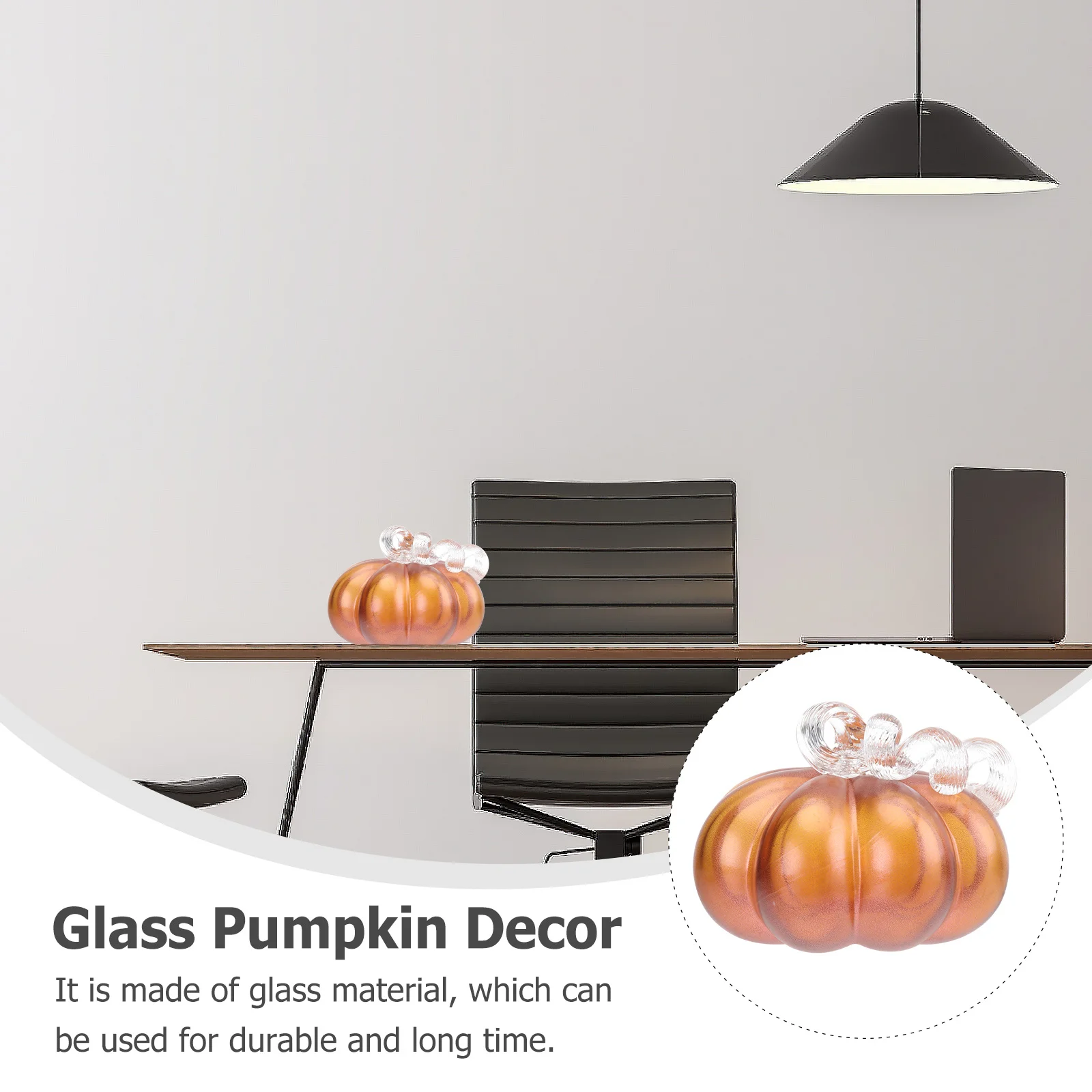 

Harvest Pumpkin Christmas Centerpieces Glass Figurine Decorations for Home