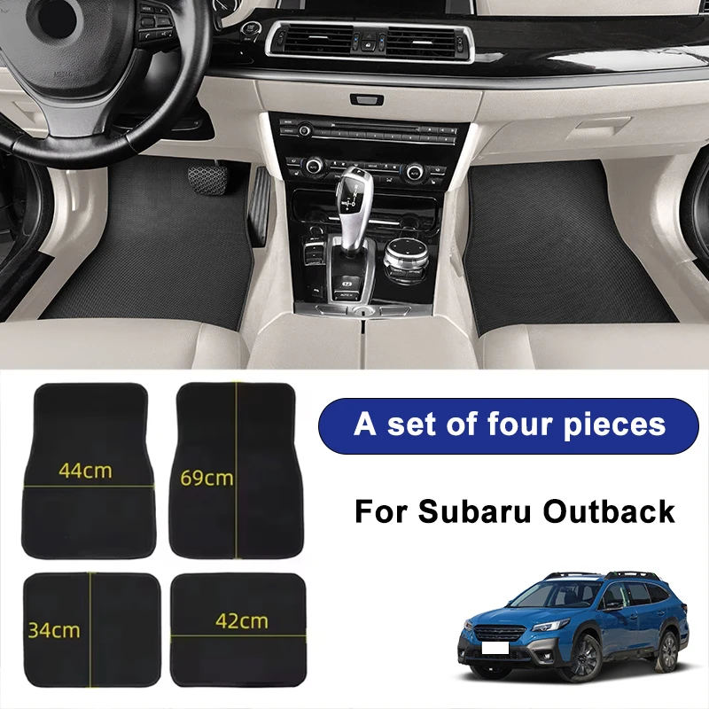 

For Subaru Outback Car Floor Mats Black Non-Slip 4Pcs Front & Rear Foot Mats Carpets Rugs Auto Interior Accessories