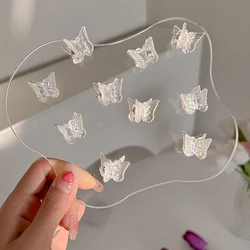 Cute Hair Claw Sweet Cool Small Butterfly Flower Gripper Braided Clips Girl Lovely Transparent Mini Haircrab Clamps Barrettes