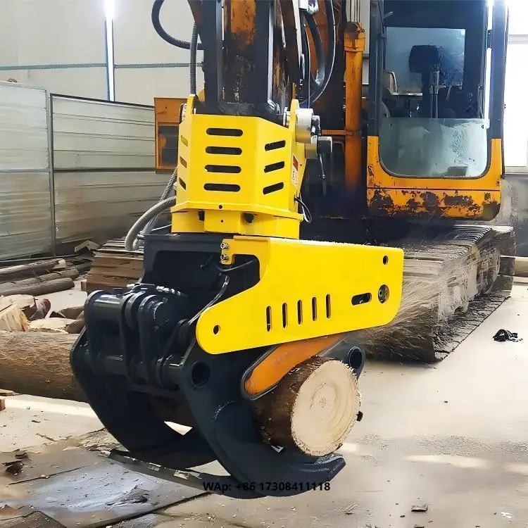 Shansong Excavator Grab Grapple Saw with Motor Multifunctional Wood Cutting Tool for 3-36 Ton Machines