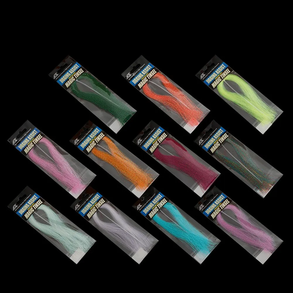 Holographic Tinsel For Fly Tying UV Glow Material Tinsel Pack Fly Tying Lure Decoration Stunning Salmon Steelhead Saltwater Flie