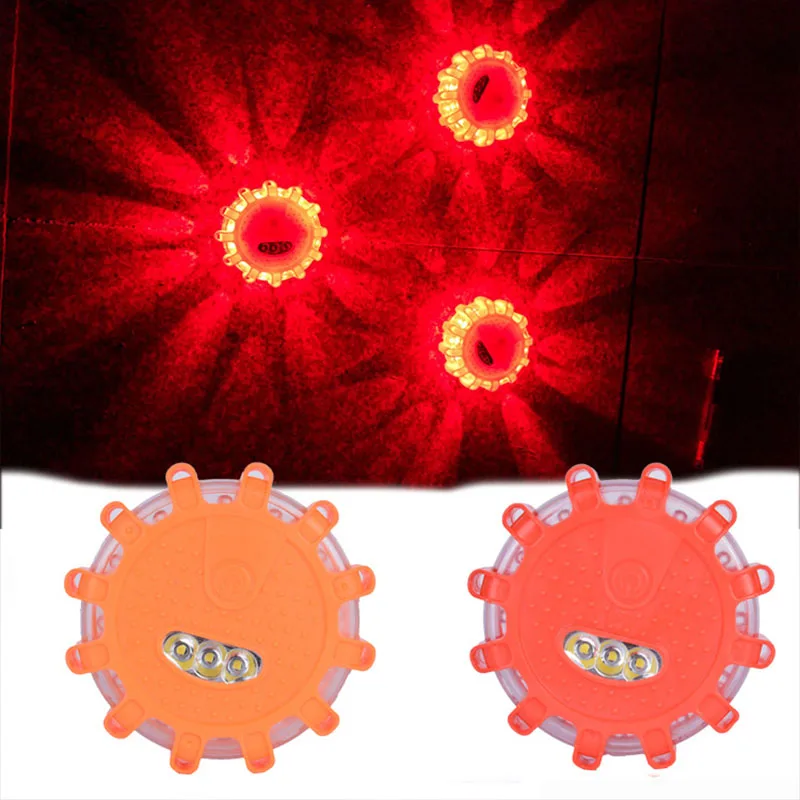 KOOJN-LED Multifuncional Traffic Safety Light, Luz de advertência, Magnet Work e Manutenção Light, Road Rescue, 12 + 3 Patch
