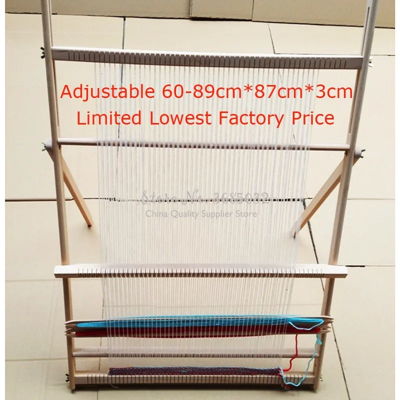 15%,Hand-made looms DIY lifting Tapestry Loom Large frame knitting machine with Smooth surface Beech wooden60x87cm