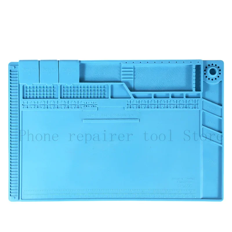 จัดส่งฟรี S-170 480X318มม.ซิลิโคน Pad ทำงานความร้อนฉนวนกันความร้อนบำรุงรักษาแพลตฟอร์มสำหรับ BGA PCB บัดกรีซ่อมเครื่องมือ