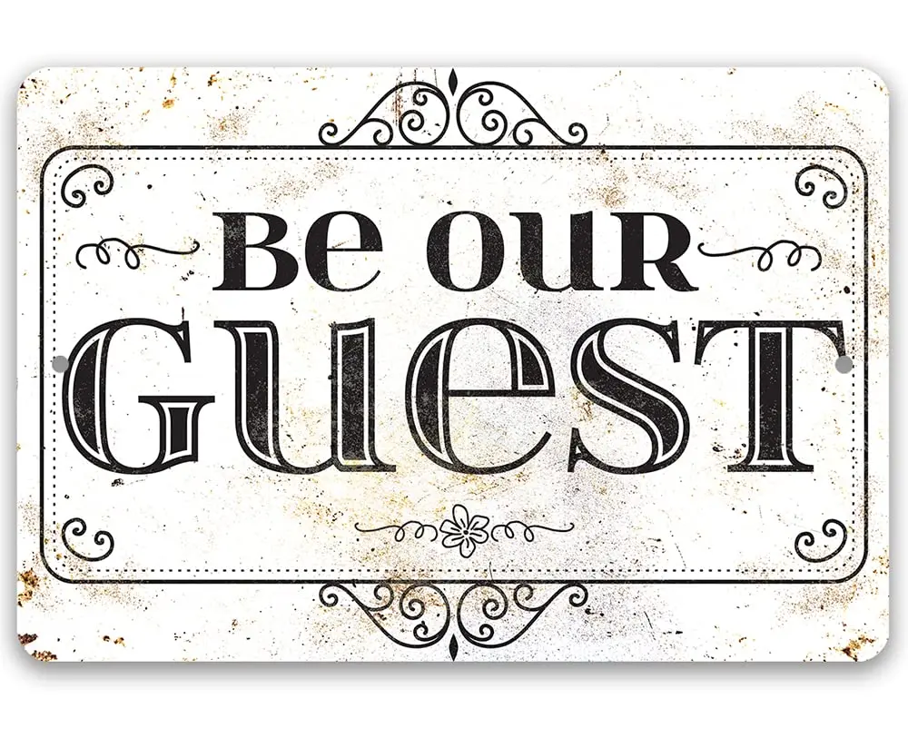 Y1,Be Our Guest - Rustic Farmhouse Bedroom Wall Accessories, Living Room Decorations, Above Bed Display, Unique House Si