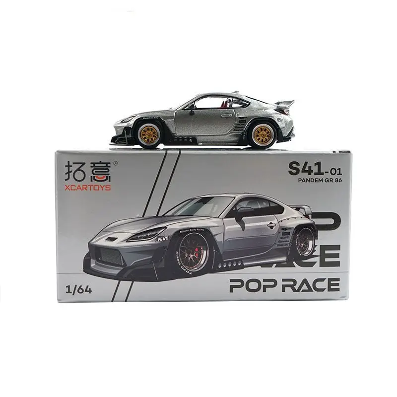XCARTOYS POPRACE 1/64 coche en miniatura de aleación PANDEM GR 86 Toyota juguete supercoche de carreras para niños