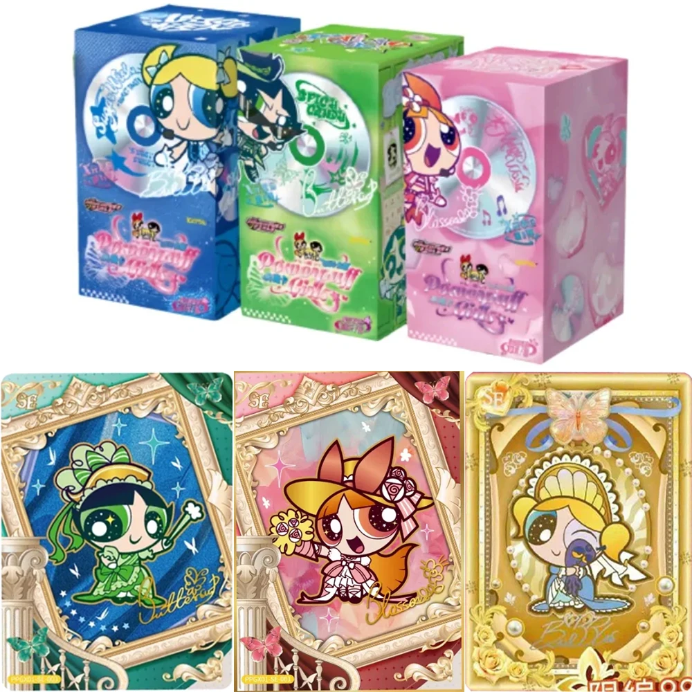 KAYOU حقيقية بطاقة Powerpuff الفتيات X عنصر حزمة محدودة SE بطاقة التذهيب زهر فقاعات أنيمي تحصيل بطاقات اللعب هدية