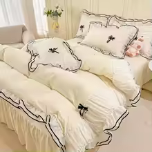 Kawaii Seersucker Bedding Set