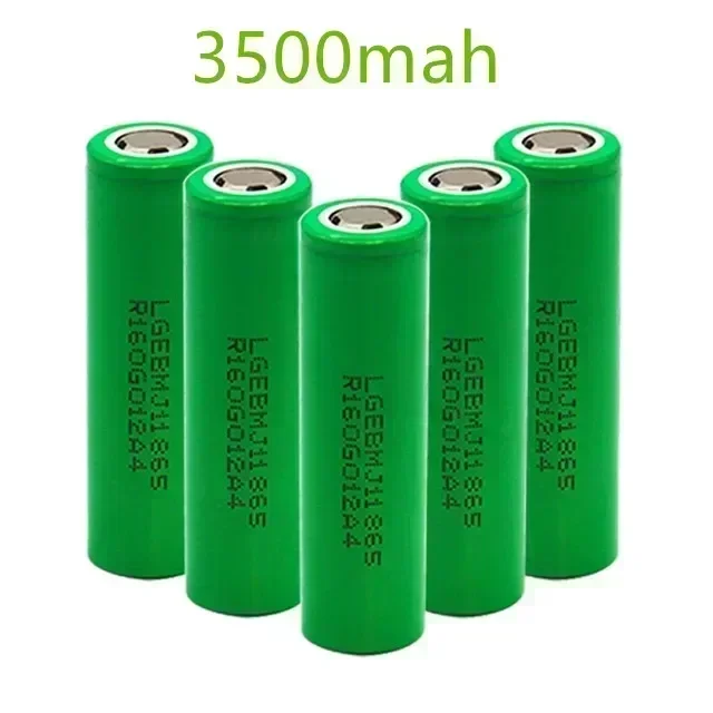 Batterie aste au lithium-ion avec chargeur, LGDB, MJ1, 18650, 3.7V, 3500mAh, décharge 30A annulée, utilisée pour lampes de poche, outils électriques, jouets