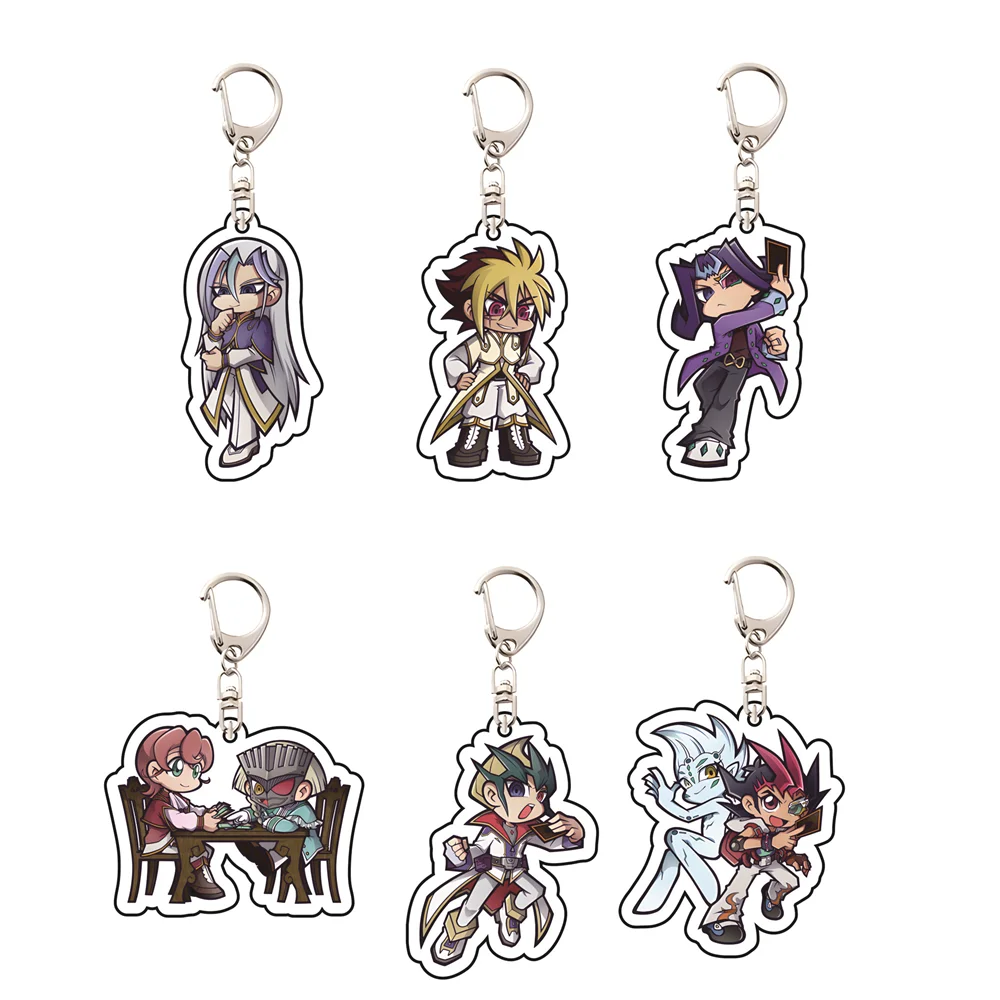 Anime Yu☆Gi☆Oh! Zexal 6cm Acrylic Keyrings Kaito/Yuuma/Ryouga Backpack Decorations Accessories Decor Gifts Exquisite Products