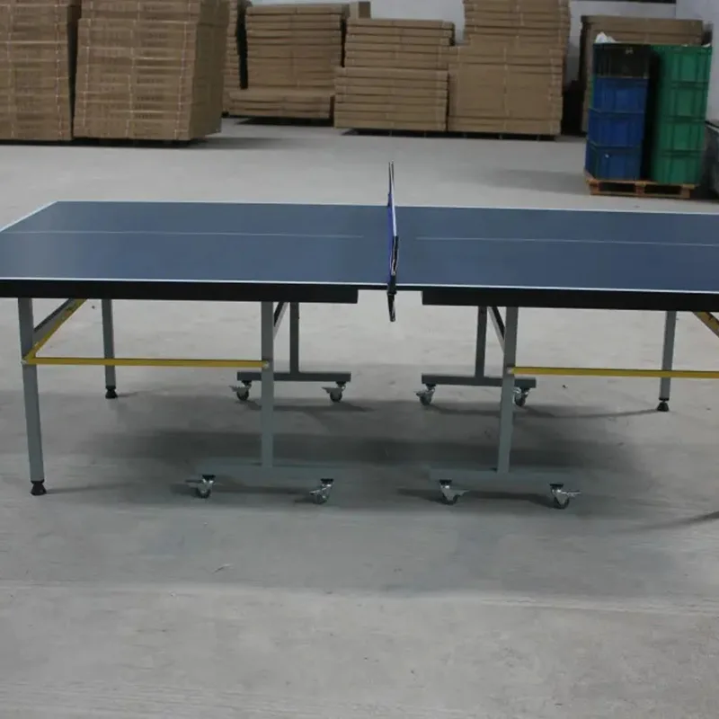 Factory Direct Indoor Steel Table Tennis Table with Foldable and Movable Wheels Full Size Competitive Prices