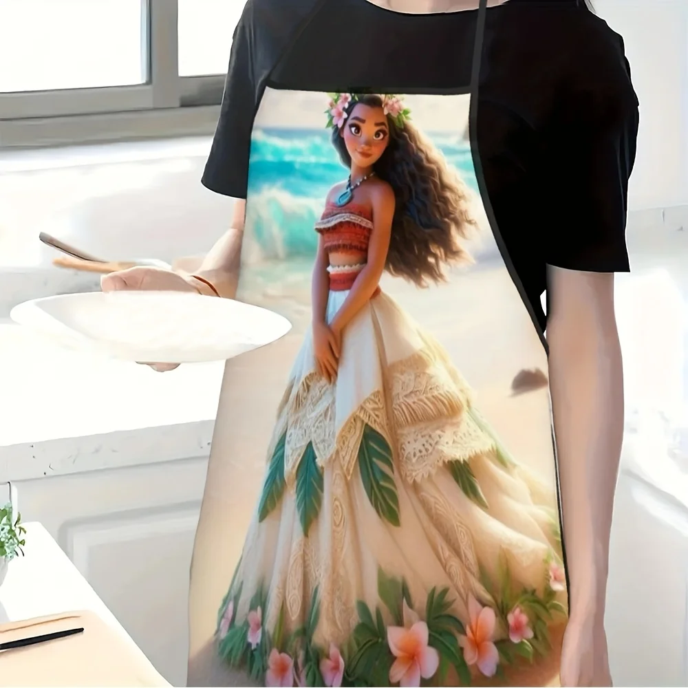 

1 Фартук Моана — официальный дизайн персонажей Моаны, с рисунками океана, идеально подходит для поделок, выпечки, живописи, кухни и бытовой уборки, кухонных принадлежностей