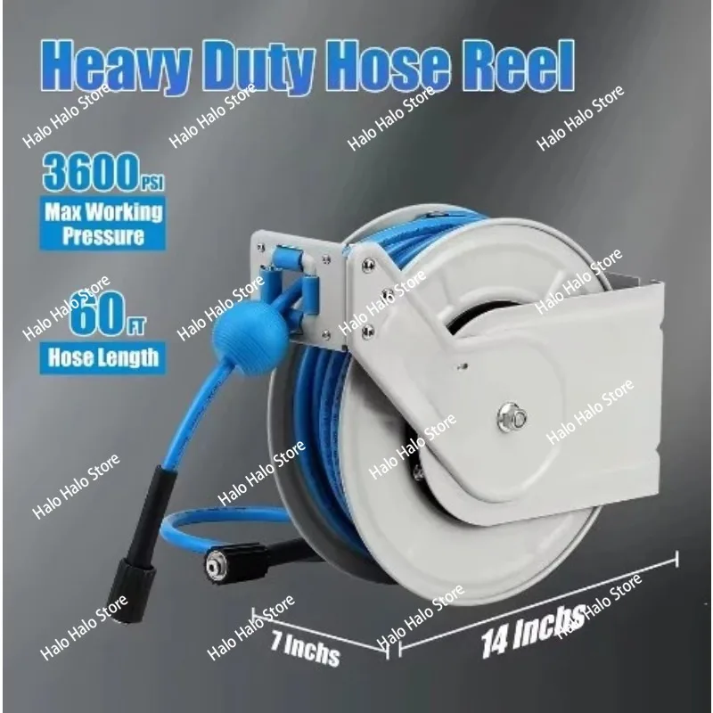 New Automatic telescopic reel, strong industrial spring lubricating oil reel, high pressure water flushing drum