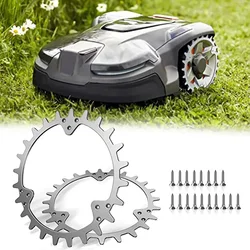 Efficient Traction Wheel (252mm) Compatible with Lawn Mower Robots Features Anti Skid Spikes and Increased Ground Contact