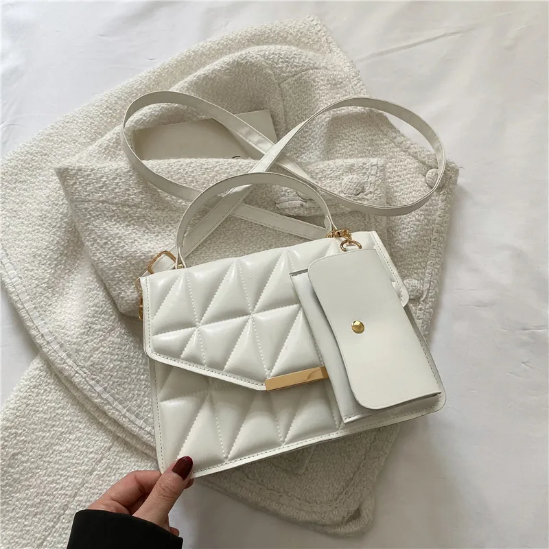 2023 New Portable Small Square Bag Checkered Retro Shoulder Bag Crossbody Bag Trendy Women's Bag Zero Wallet Handbag