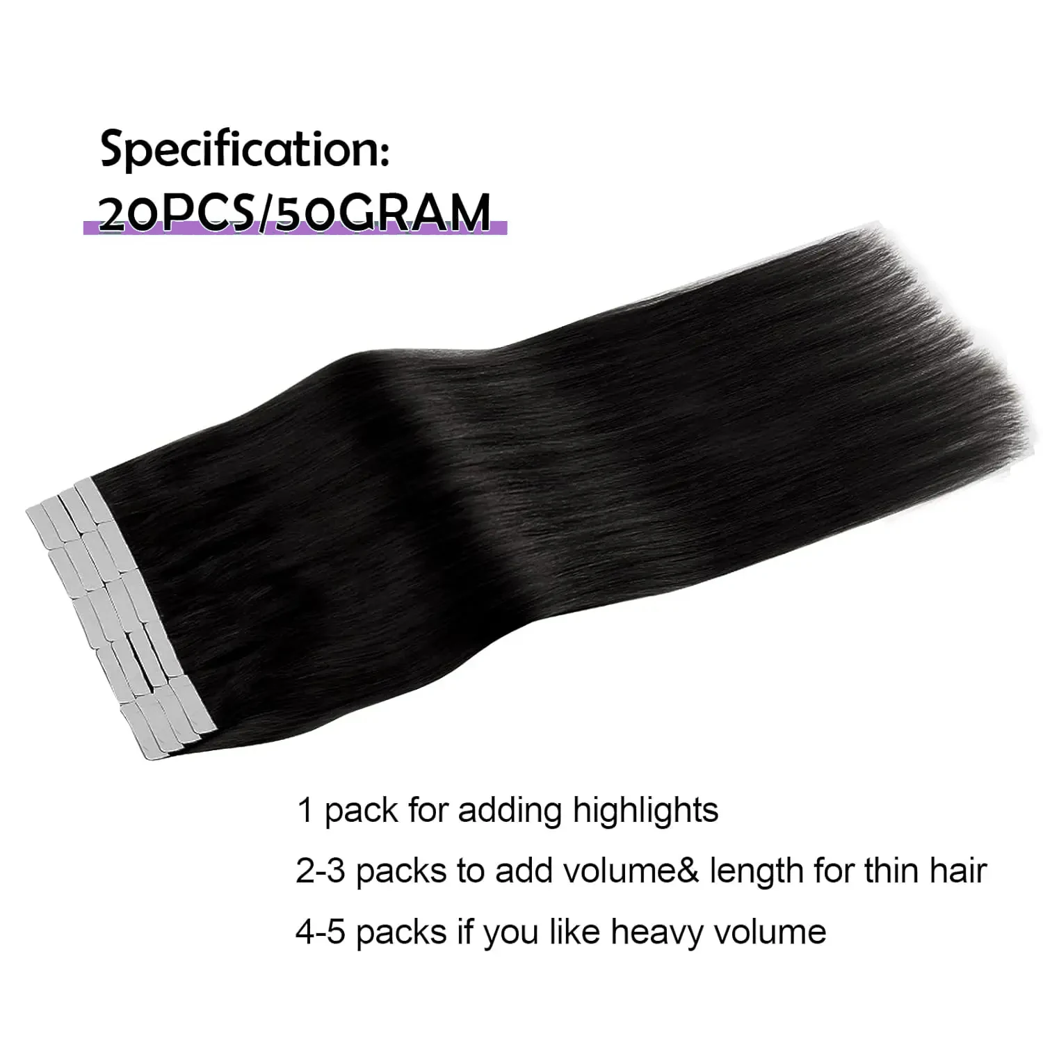 Straight Tape In Hair Extensions Skin Weft Brazilian Hair 100% Remy Human Hair Extensions 20 40 60 Pcs Per Pack Natural Color