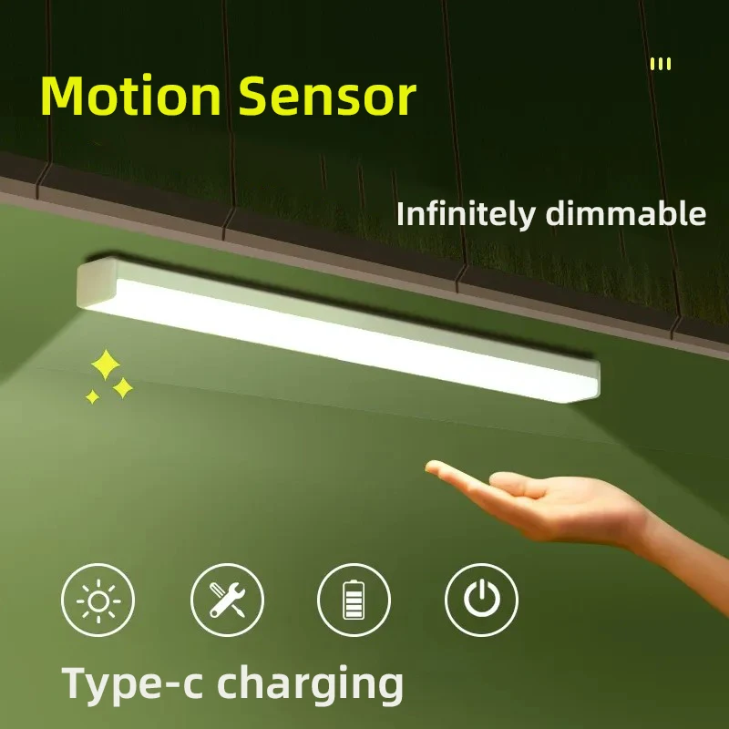 Wireless Rechargeable LED Night Lights Motion Sensor Lights Closet Kitchen Night Lights Bedroom Sensor Light Cabinet Stair Light