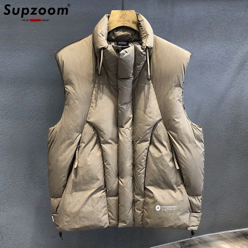 Supzoom 2025 Top Fashion New Arrival Letters Stand Collar Autumn And Winter For Men And Women Warm Thickened Down Vest