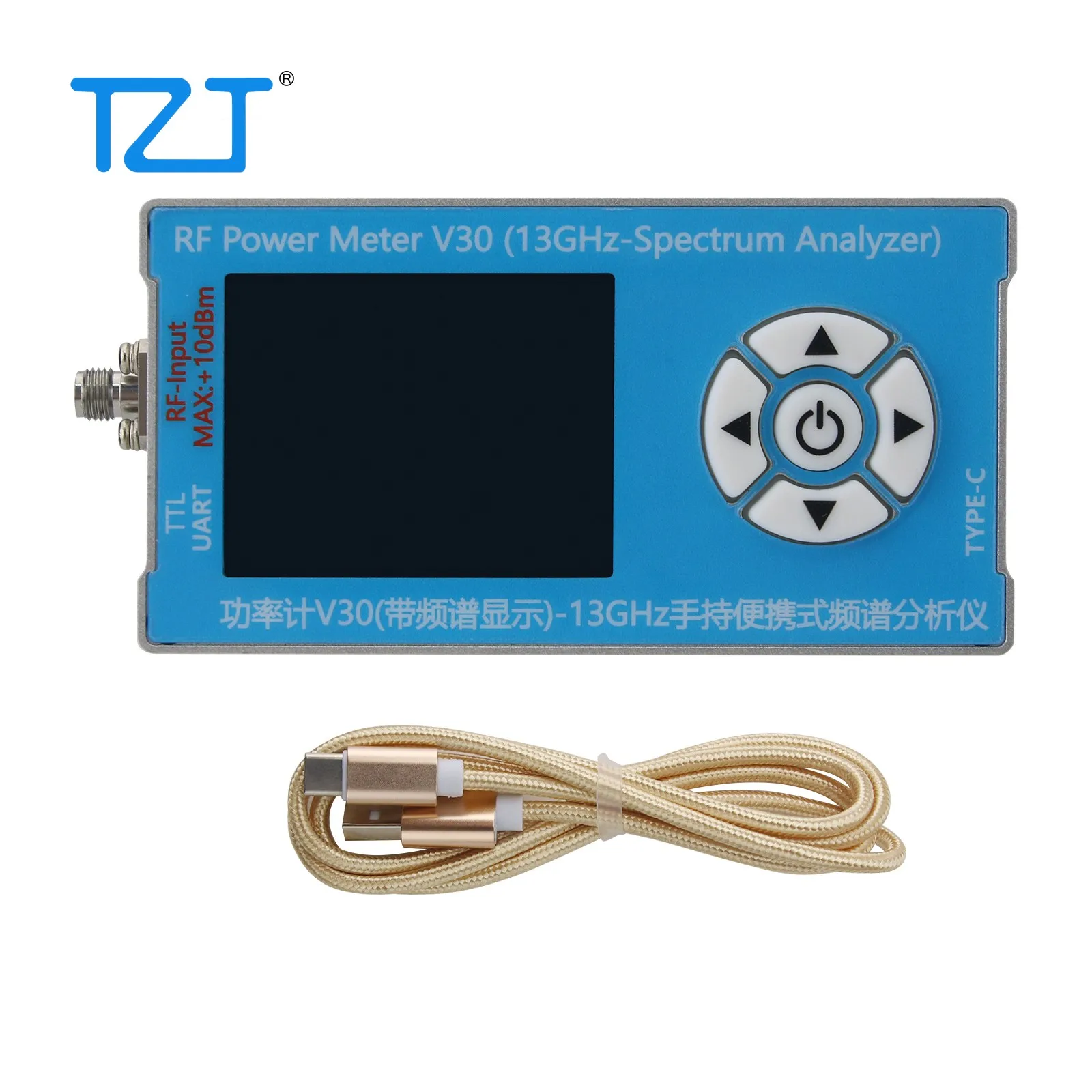 TZT  V30 R F Power Meter with USB Type-C Spectrum Display 5MHz-13GHz Portable Handheld Spectrum Analyzer