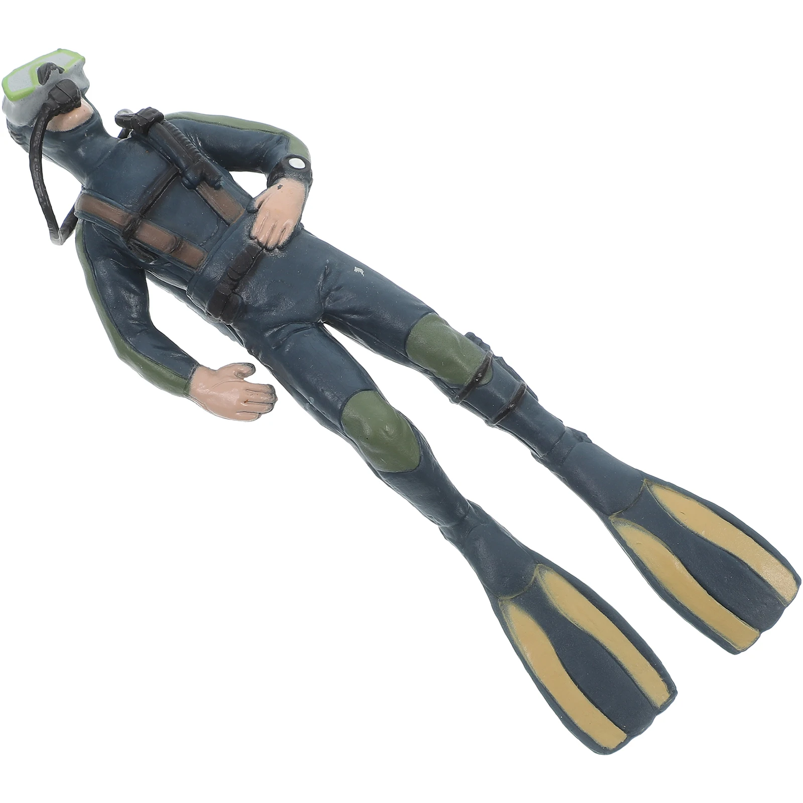 

Floating Diver Aquarium Decor Dark Blue Creative Scuba Style Lifelike Design for Fish Tank Small Resin Ornament Cute