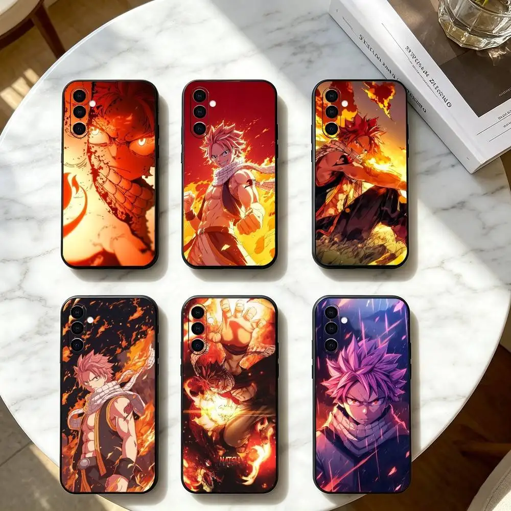 Anime Natsu Dragneel F-fairy T-tail Gift Phone Case Black Silicone Soft For Samsung Galaxy A73,A72,A71,A70,A53,A52,A51