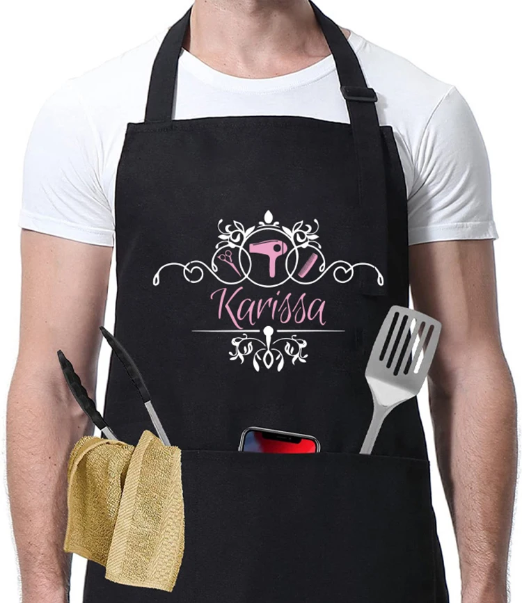 Apron Black Kitchen Cooking Customized Anti fouling Anti-oil Household Cute Apron Sleeveless Work Clothes