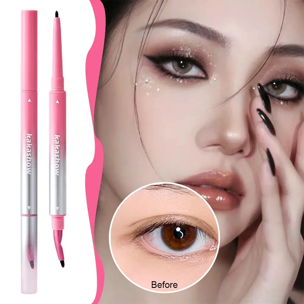 Double Head Eyeliner Angle Eyeliner Dual Ended Liquid Ultra-fine & Tip Long Eye Liner Makeup Lasting Eye Waterproof Gel Eye G2P0