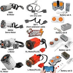 Technische Motorteile MOC Gute Multi-Power-Funktionen 8293 8883 Werkzeug L-XL-Servomotor PF-Modellsätze Kompatibel mit Bausteinen