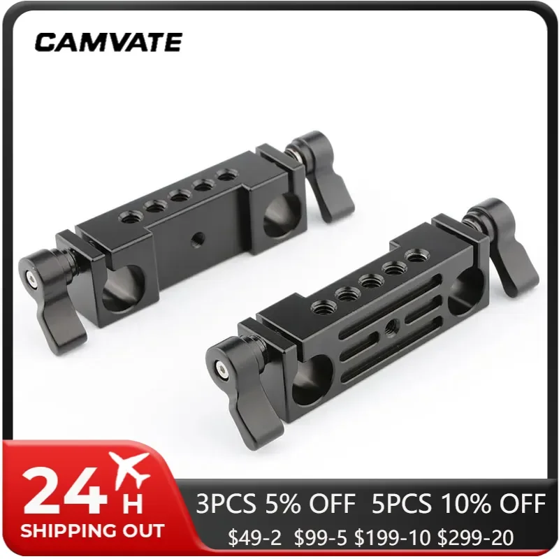 CAMVATE Rod Clamp 15mm Railblock With 1/4\