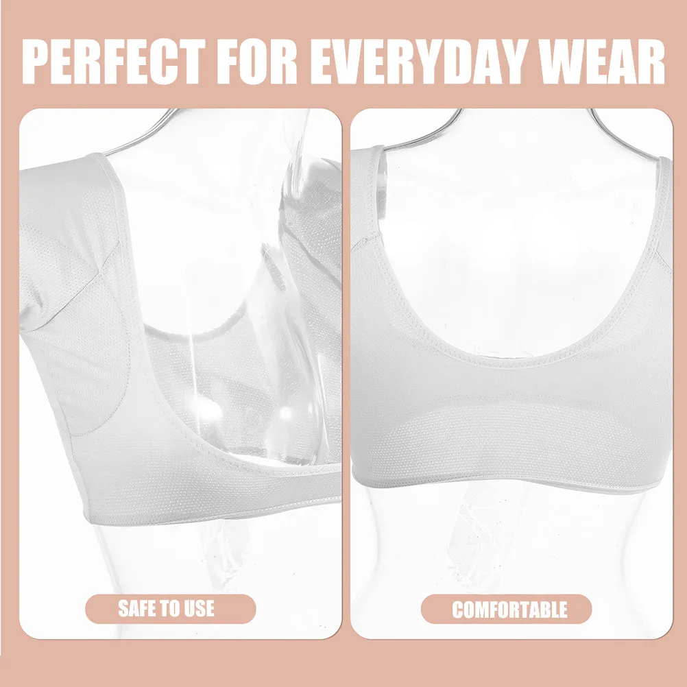 

Sweat Proof Undershirt for Women Polyester Underarm Sweat Vest Absorbs Excess Moisture Reduces Stains Breathable Washable Armpit