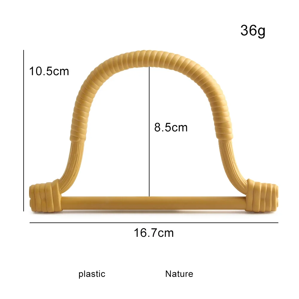 4/10/40PCS 16.7x10.5cm D Shape Plastic Bamboo Handle For DIY Tote Bags Strap Handbag Purse Frame Retro Wooden Handle Accessories