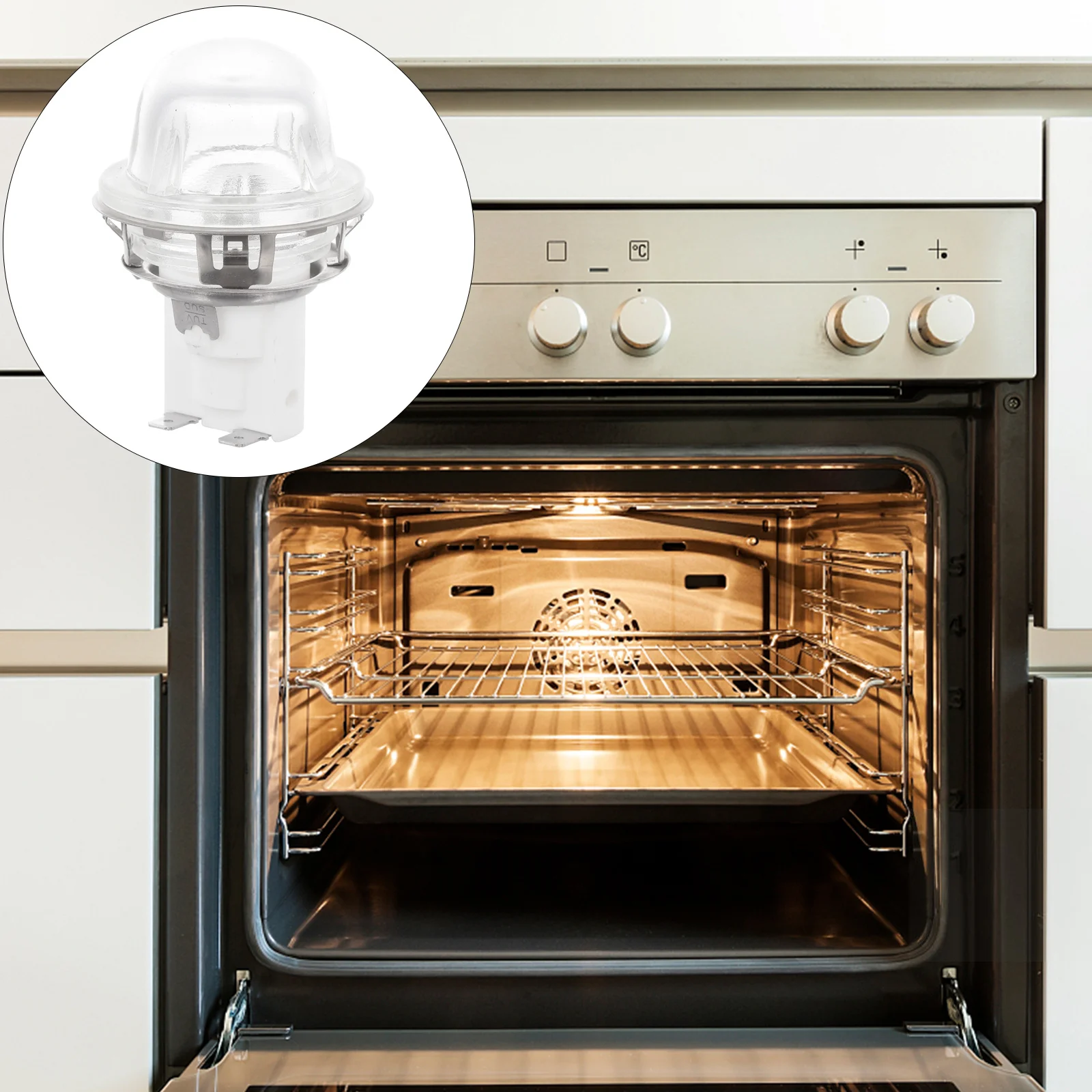 

E14 Lamp Holder Heat Resistant 300℃ Light Bulb Socket Stainless Steel Oven Parts E14 Adapter Microwave Components