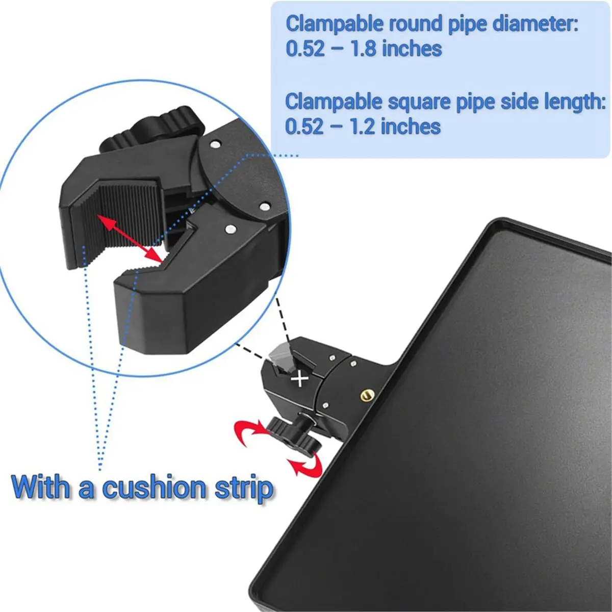 ✱Microphone Stand Tray,Clamp on Shelf,Most Mic Stands,Large Tripod Shelf Table,Music Stand Accessories for Live Streaming