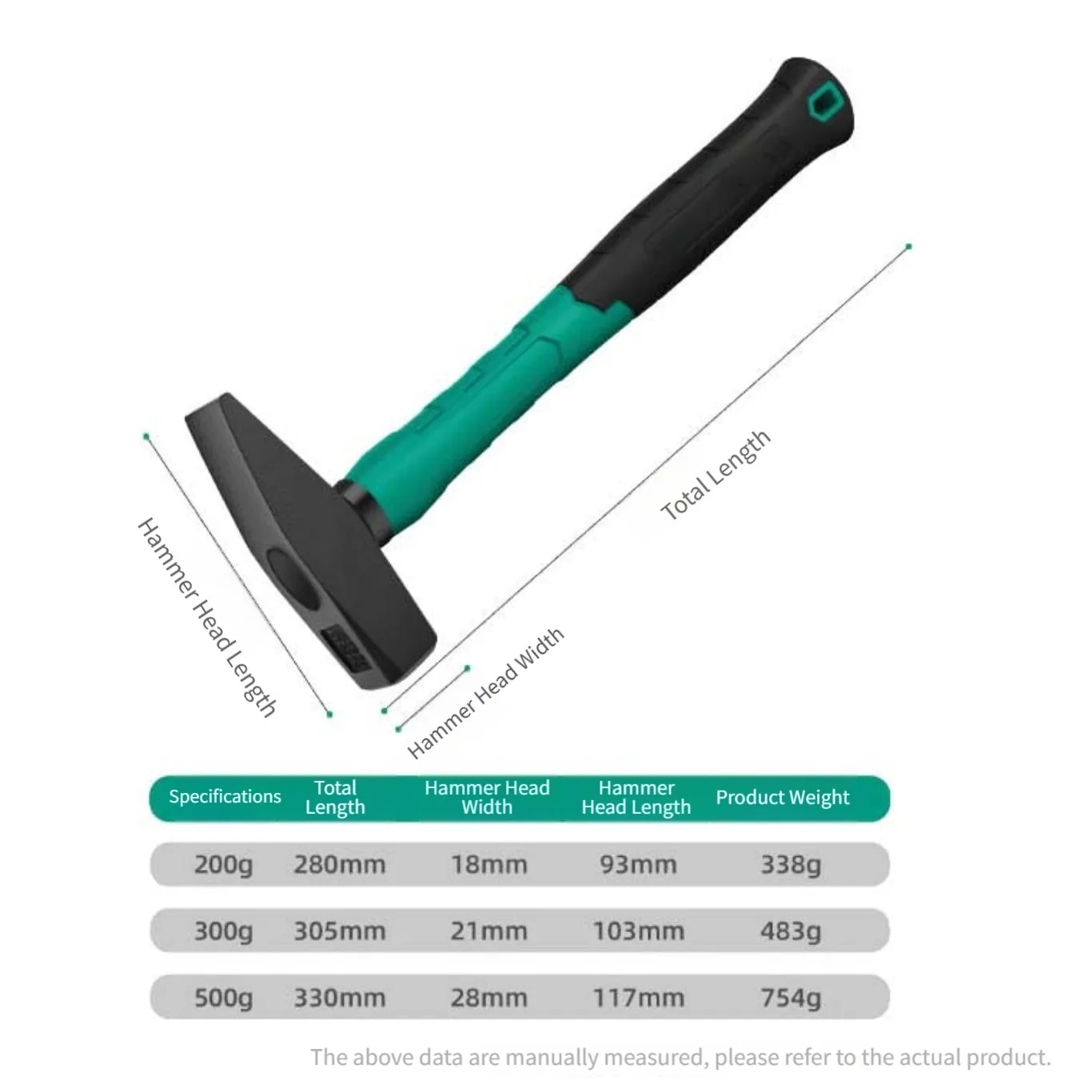 For Cross Peen Hammer for Technical Workshops Carbon Steel Head Secure Integration Fiber Wrapped Handle Color For