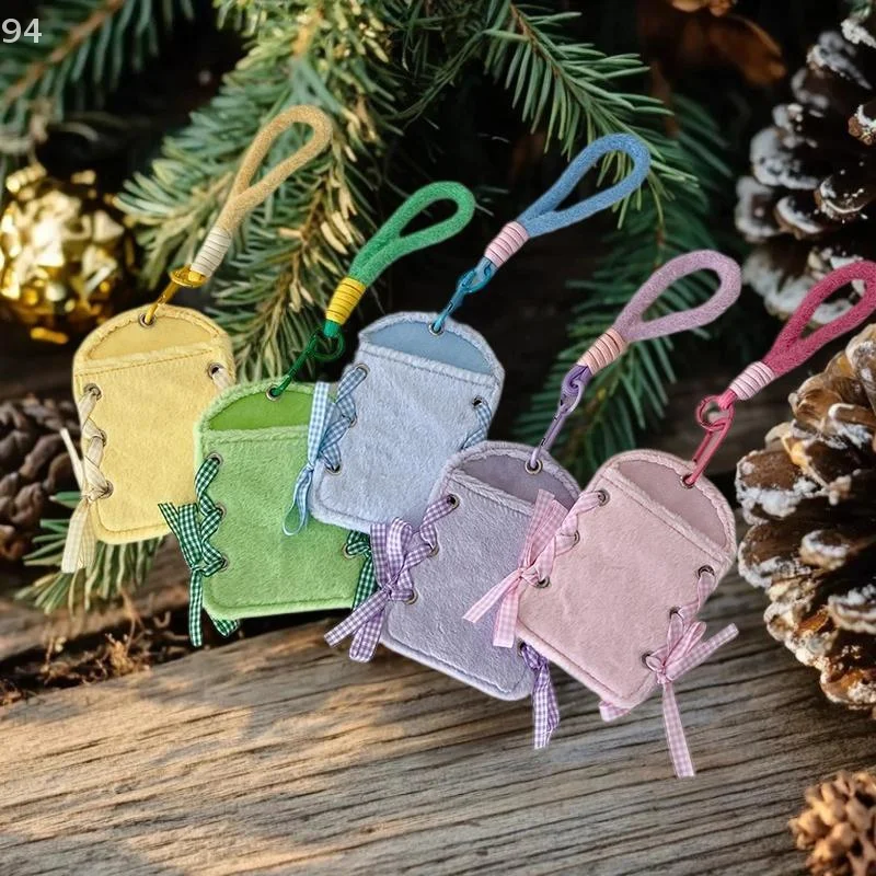 حامل بطاقات الصور الفوتوغرافية من القطيفة على شكل شريط باليه مع حبل قصير، وتخزين صور أيدول، وعرض البطاقة، وهدية قلادة أمان