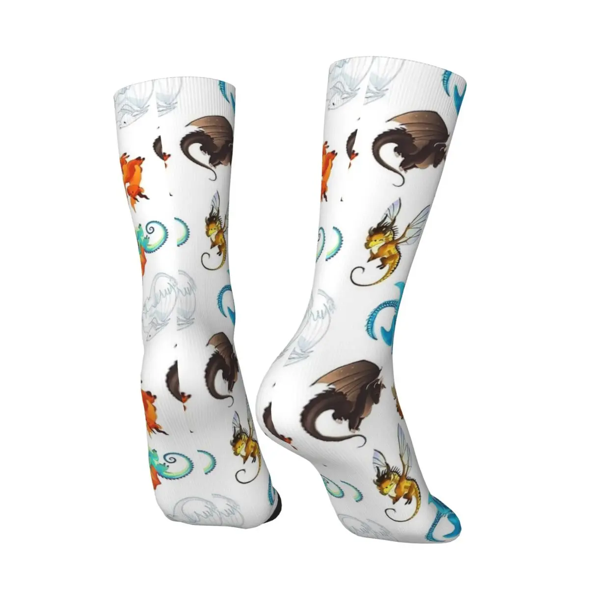 Носки Wings Of Fire Tsunami Glory And Sunny Dragon, осенние чулки, забавные женские и мужские мягкие носки, нескользящие носки с графическим рисунком для скалолазания