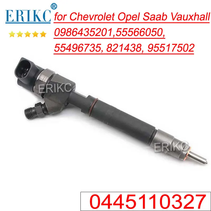 

ERIKC 0445110327 Diesel Injector Fuel Nozzle 0986435201 for Bosch Chevrolet Opel Saab Vauxhall 95517502 55566050 55496735 821438