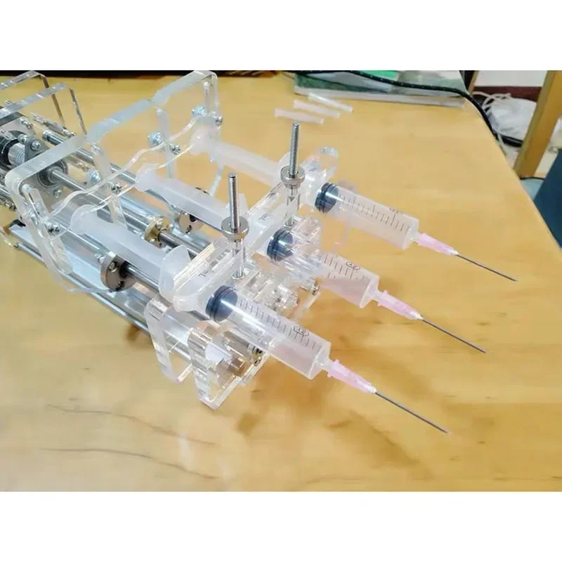 3 Channel Injection Pump Laboratory Microinjection Pump Dispensing Apparatus Syringe Booster NEW