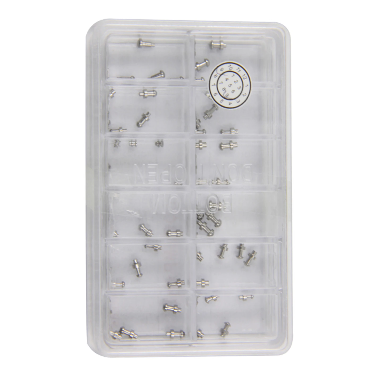 60pcs 12 Sizes AB-6045MP Watch Clasp Center Locking Pin Or Mushroom Head For The Bottom Of A Clasp Refills Watch Clasp DIY parts