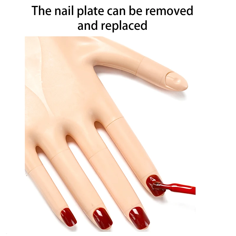 Nail Training Fake Hand For Removable Nails Hands To Practice Nail Hand Model Nail Art Display DIY Mannequin Manicure Tools