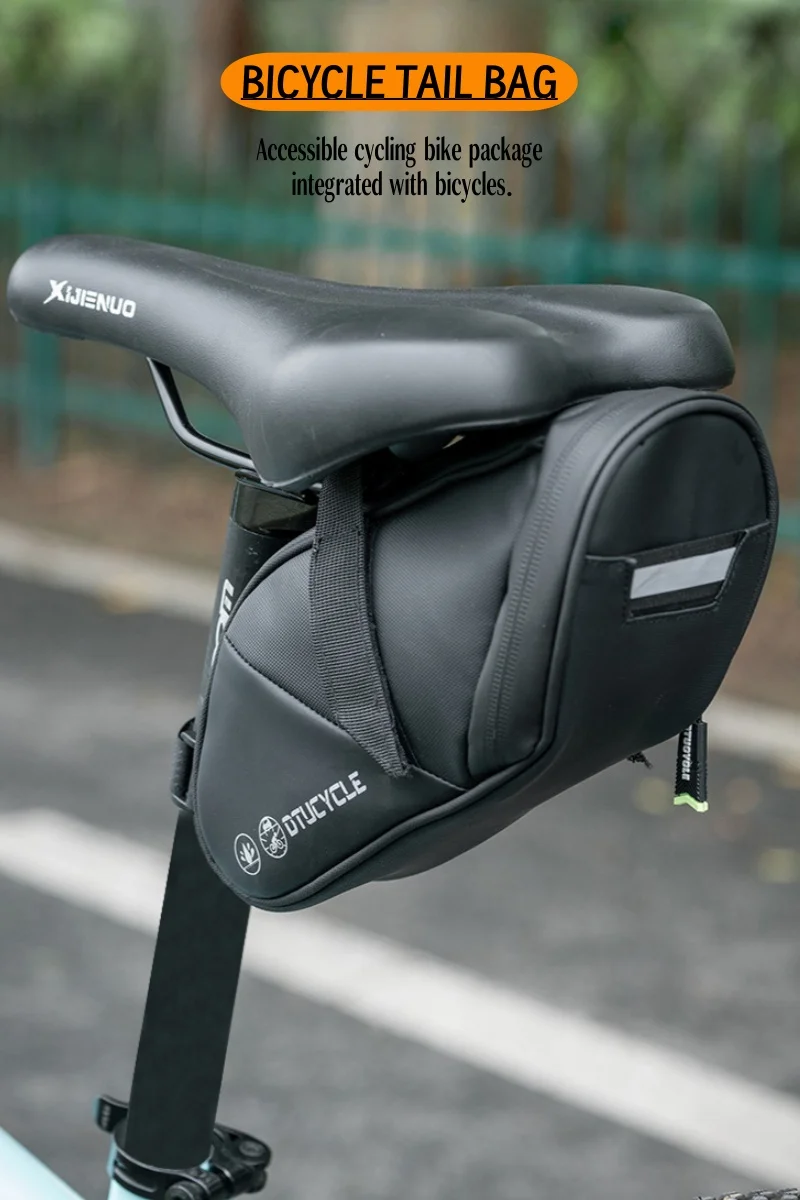 Fahrrad-Gepäckträgertasche, Große Satteltasche, Rennrad- und Mountainbike-Sitzrohrtasche, Fahrradzubehör, Fahrradsitztasche – Detail 2