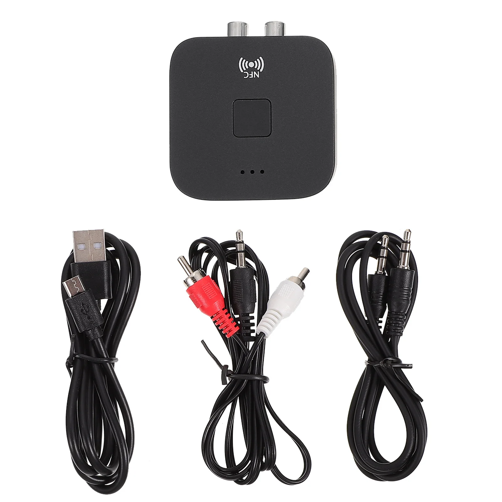 

Receiver Nfc Adapter Wireless Audio Receiver For Car .5Mm Dual Output 10M Range Portable