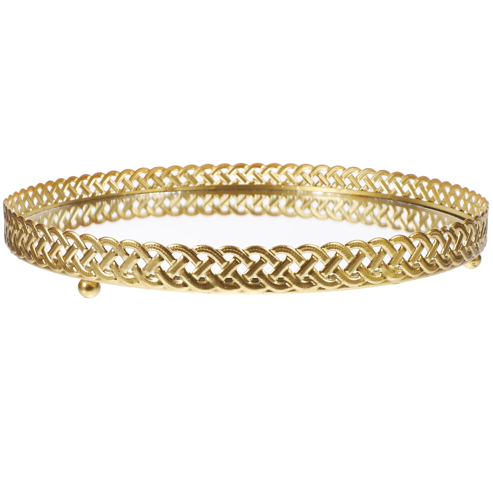 علبة طبق المجوهرات مادة الحديد صنعة بديعة الغرور صينية للحمام غرفة نوم خواتم تخزين صواني تخزين المجوهرات #2