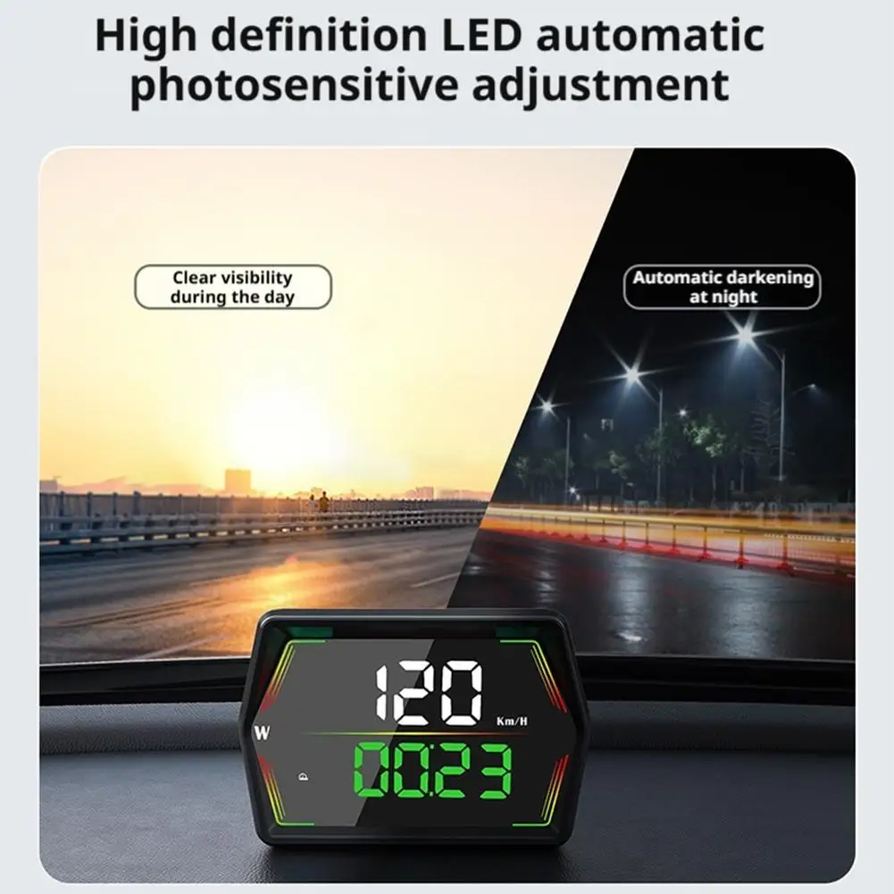 

Автомобильный GPS-дисплей для HUD Smart Meter, автоматическая GPS-безопасность, сигнализация превышения скорости, аксессуары для скорости